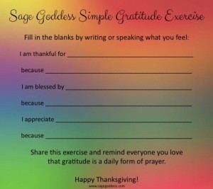 Simple Ritual: Gratitude Exercise