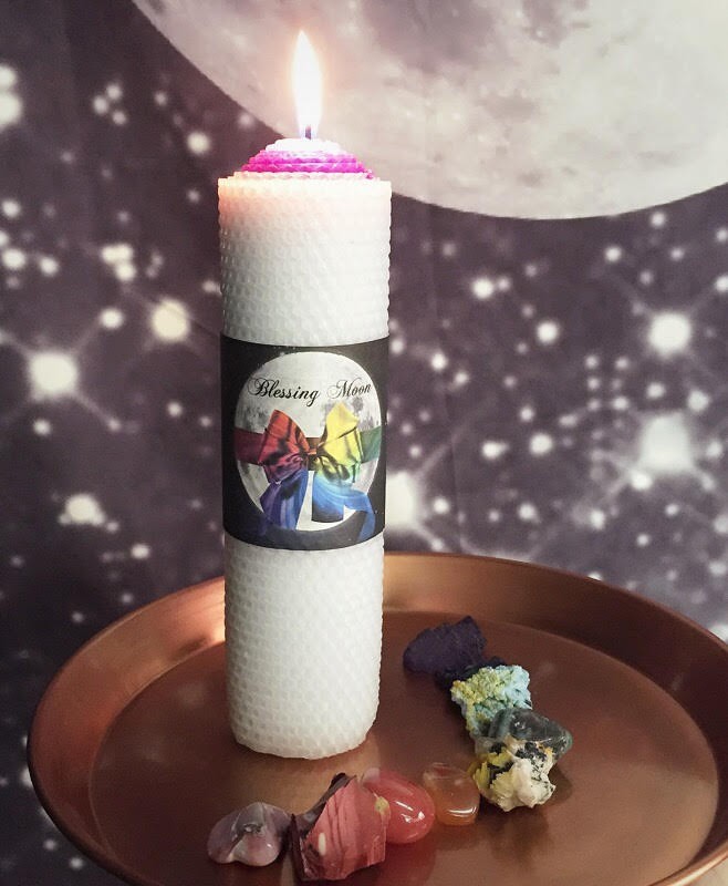 July Blessing Moon Candle - for Celebrating the Richness of the Full Moon