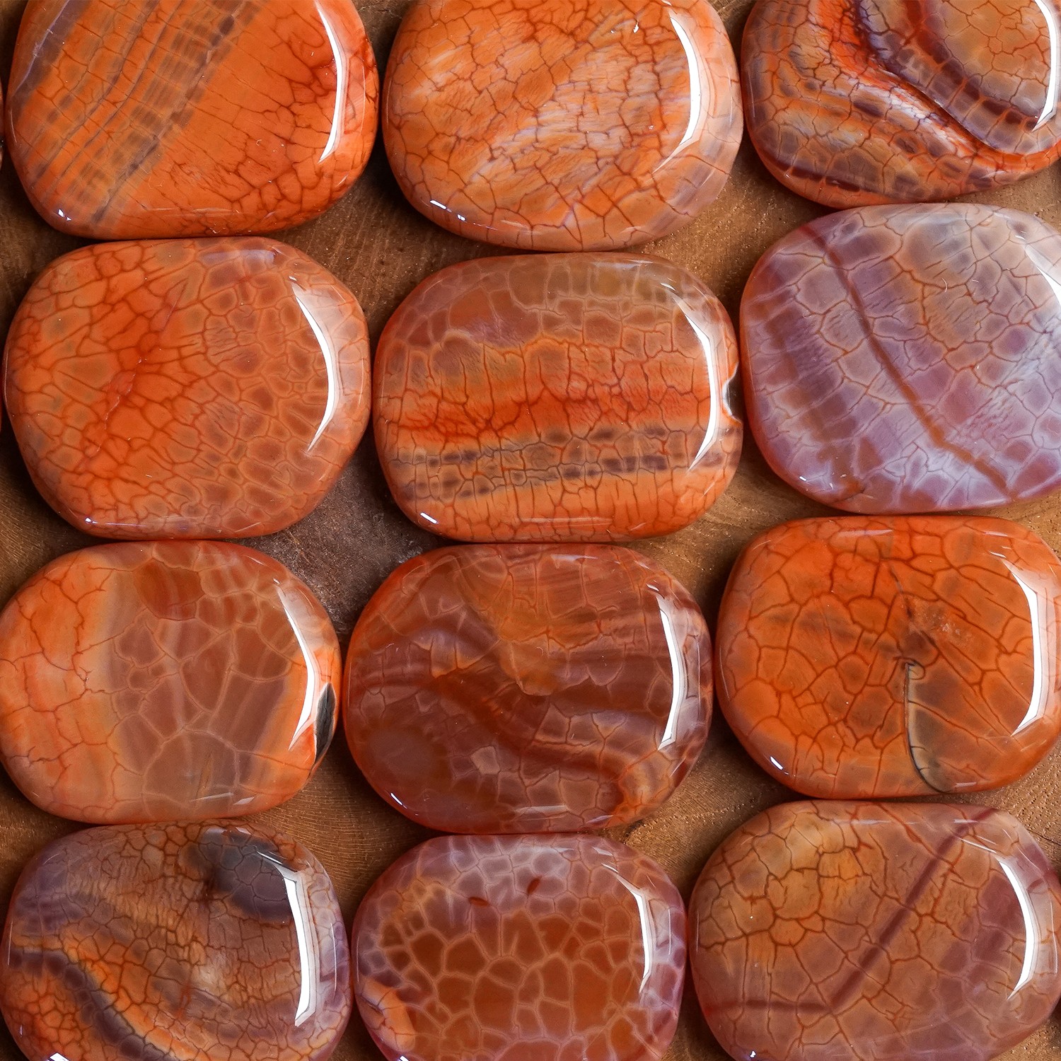 Fire Agate Palm Stones
