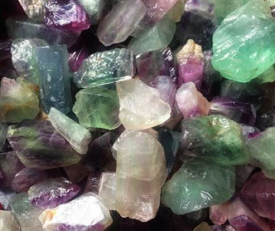 Natural Fluorite Set of 4 for revealing your soul's intended path