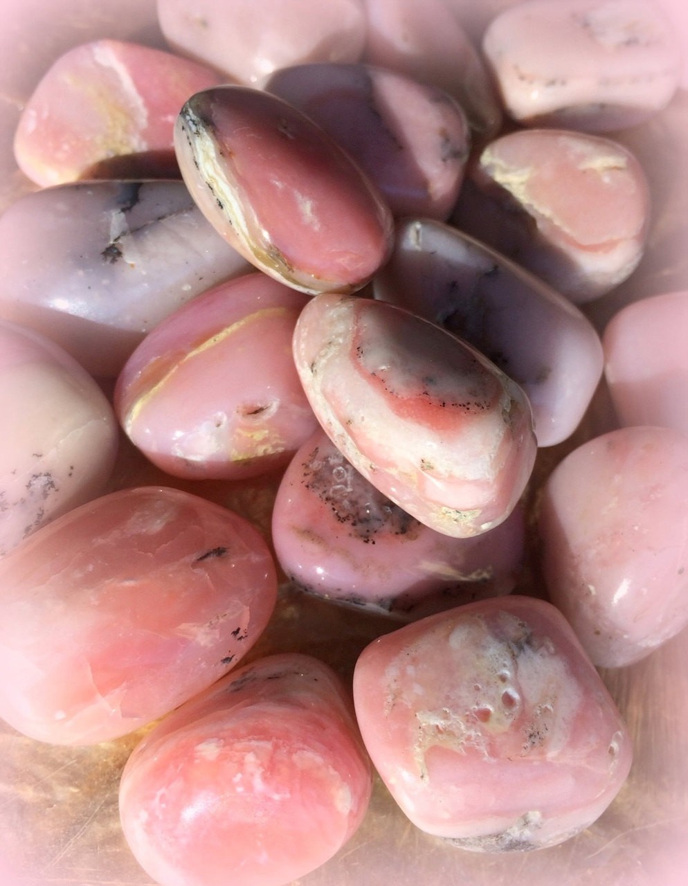 Peruvian Pink Opal - The Peace Stone and water element amulet for healing the Aura & energy field