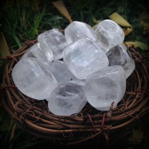 Tumbled Optical Clear Calcite - The Amplification & Visioning Stone for clear sight