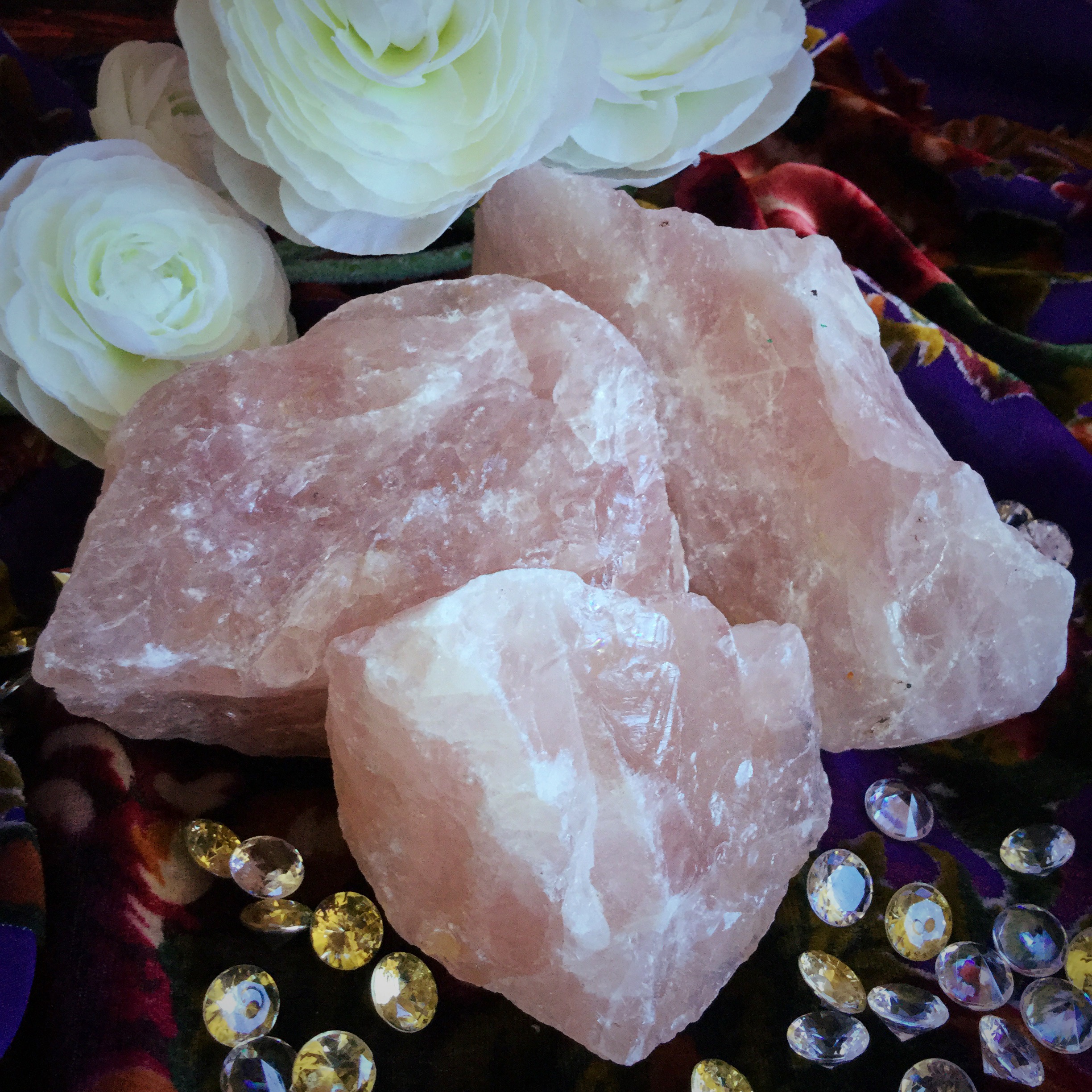 natural rose quartz stone