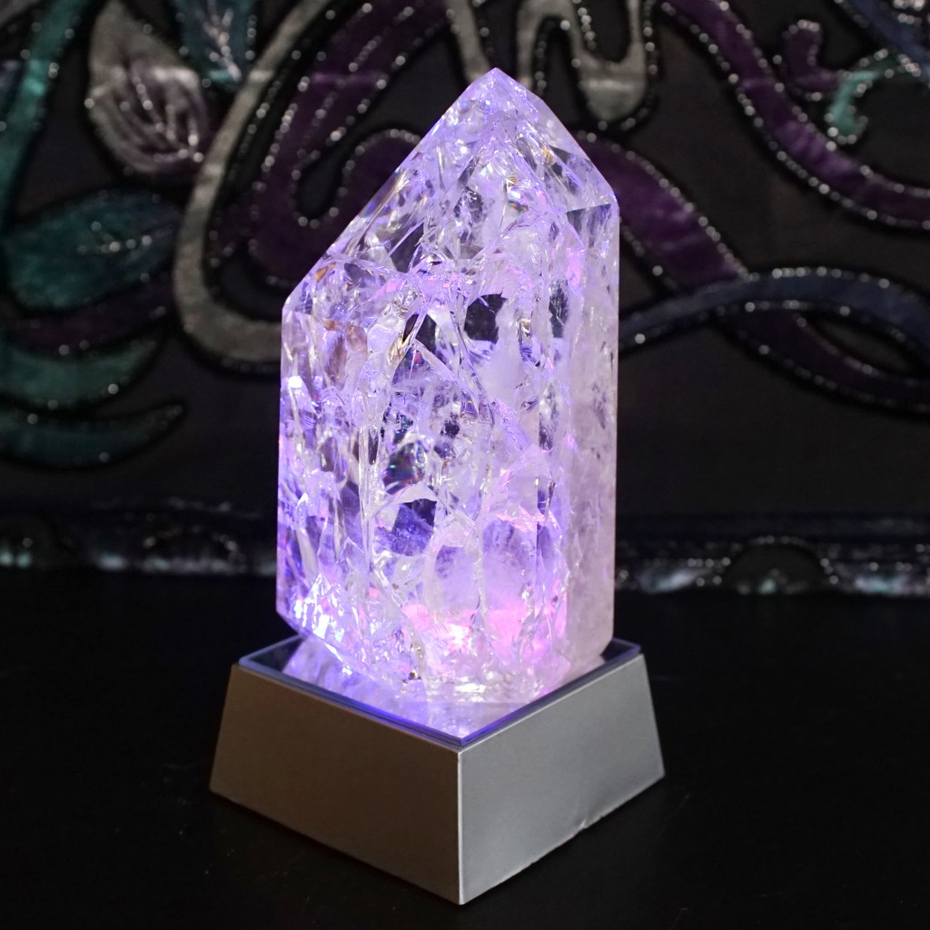 Gemstone Light Stands to illuminate your crystals in rainbow hues