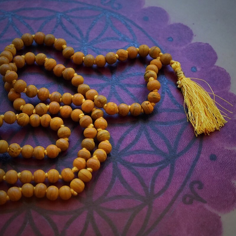 turmeric mala bead necklaces