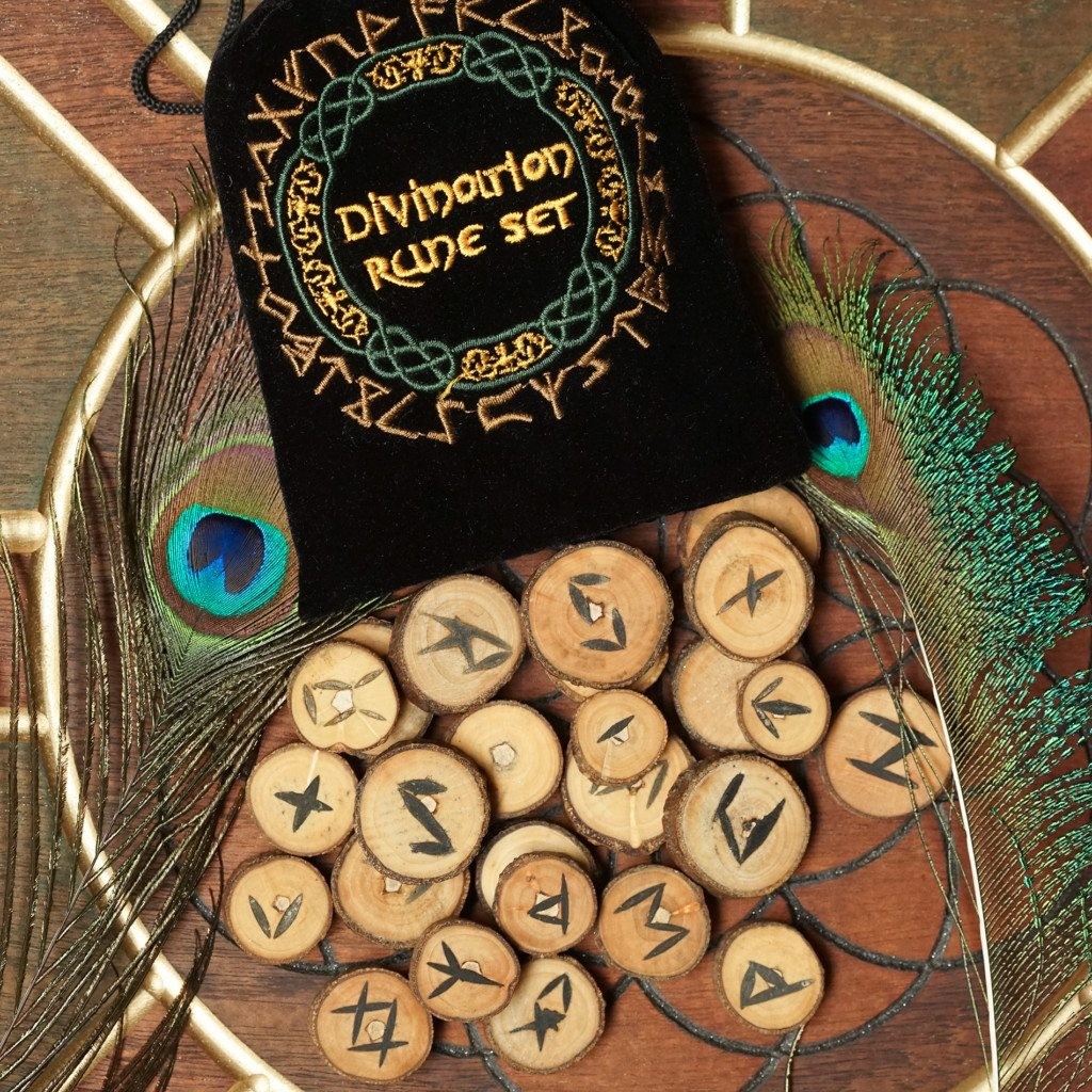wooden rune set