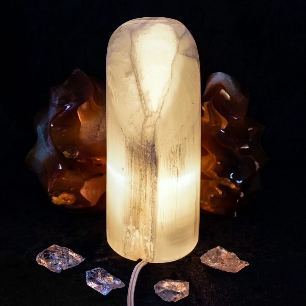 crystal selenite lamp