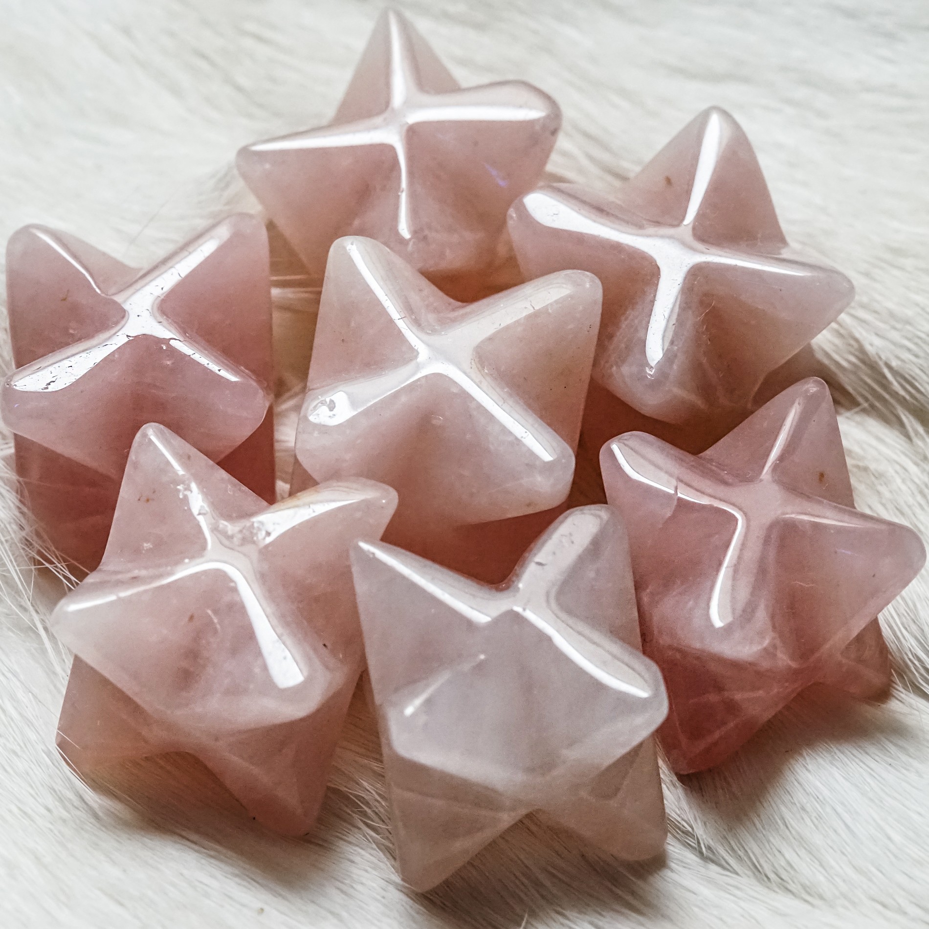 rose quartz merkabas