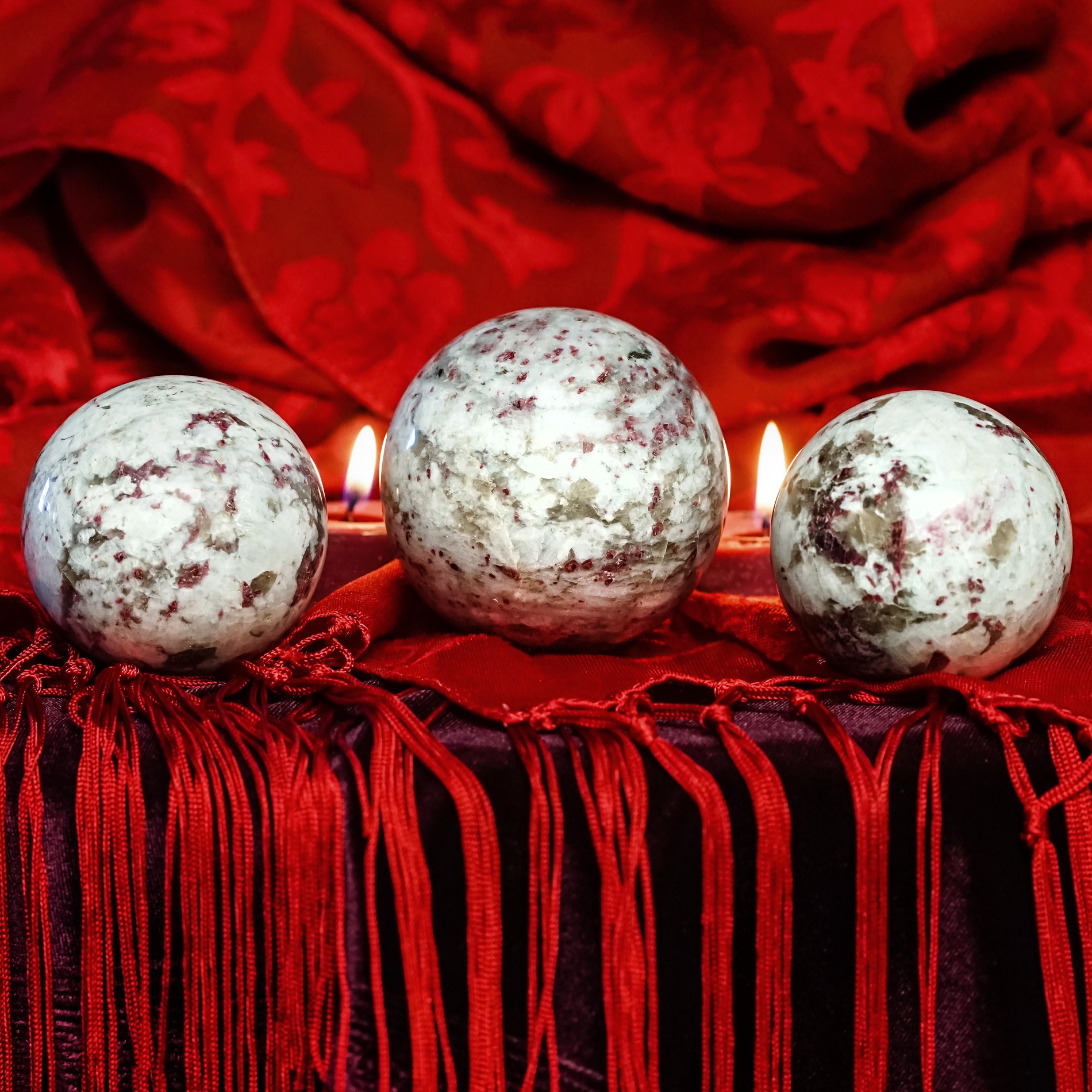 rubellite spheres
