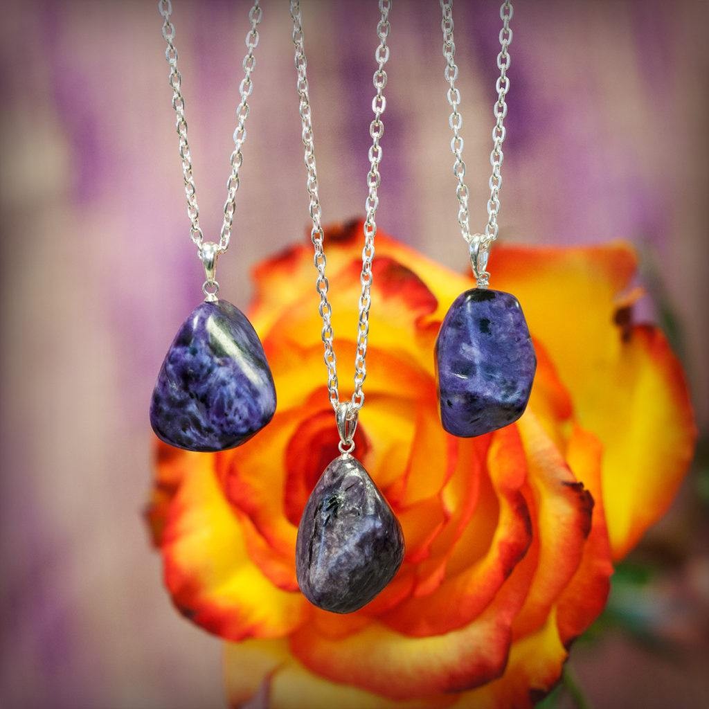 Charoite Pendants for unconditional love, healing, and discerning your ...