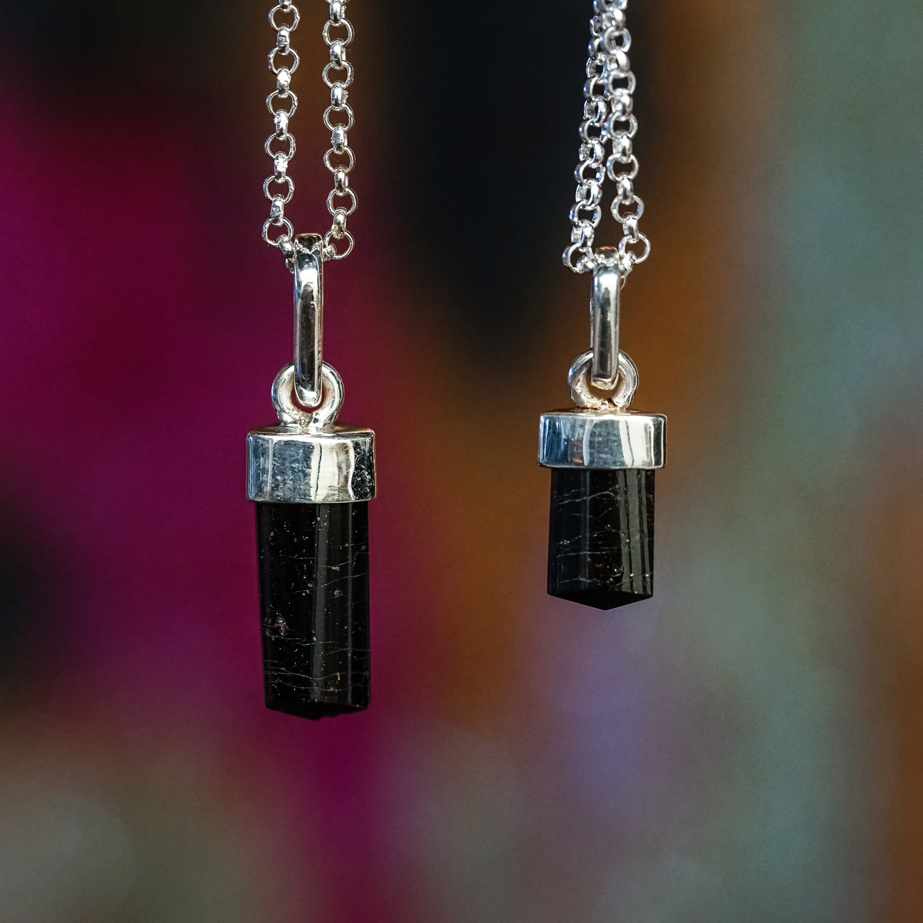 black tourmaline pendants