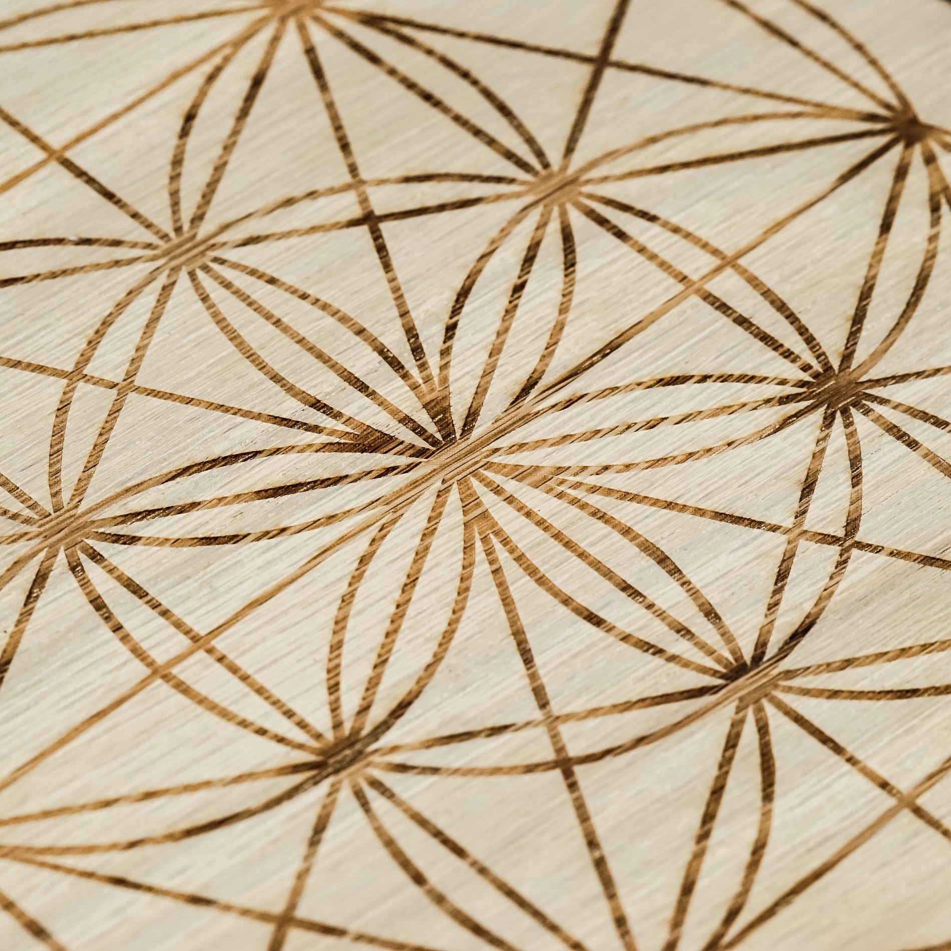 wooden flower of life grids