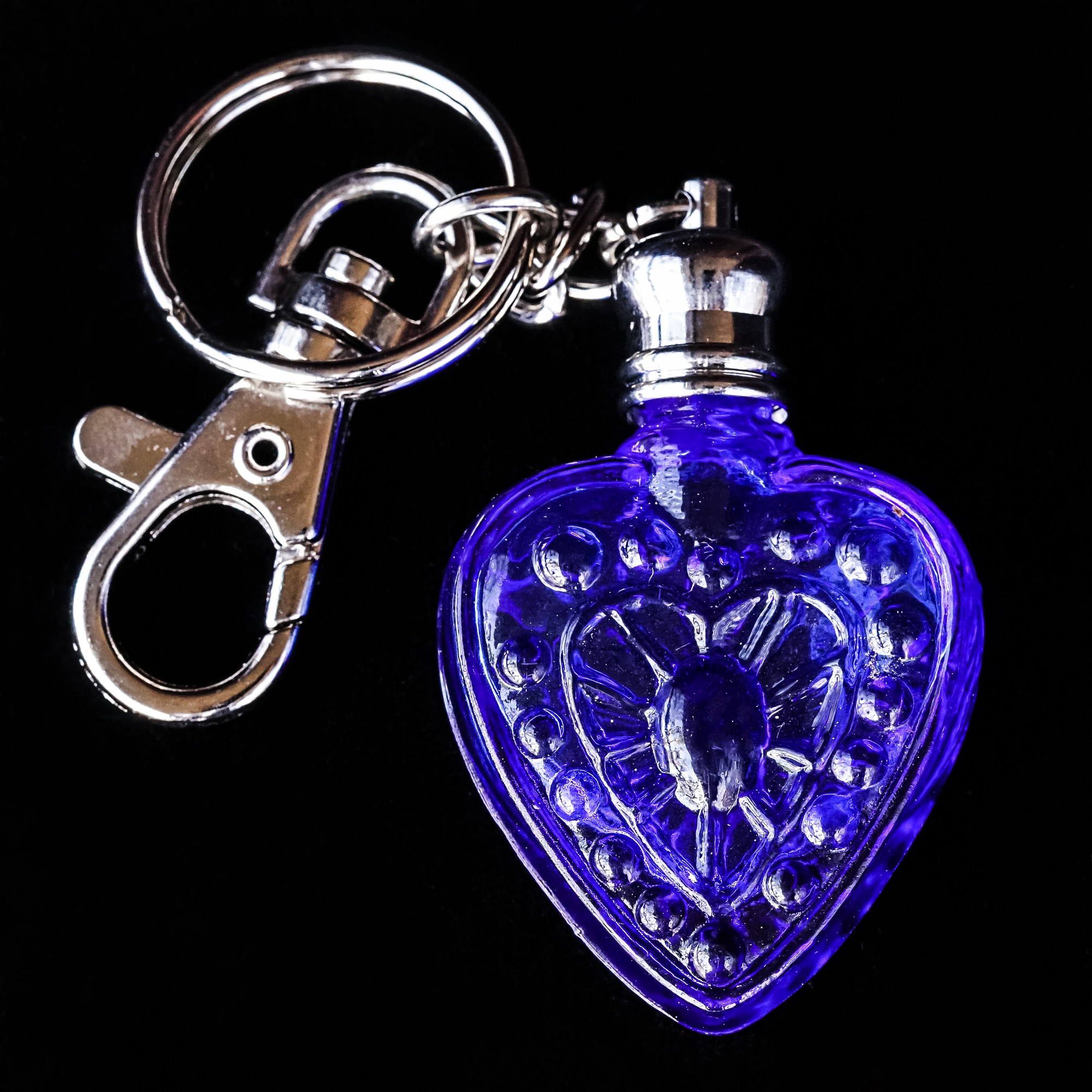 heart keychain perfume bottles