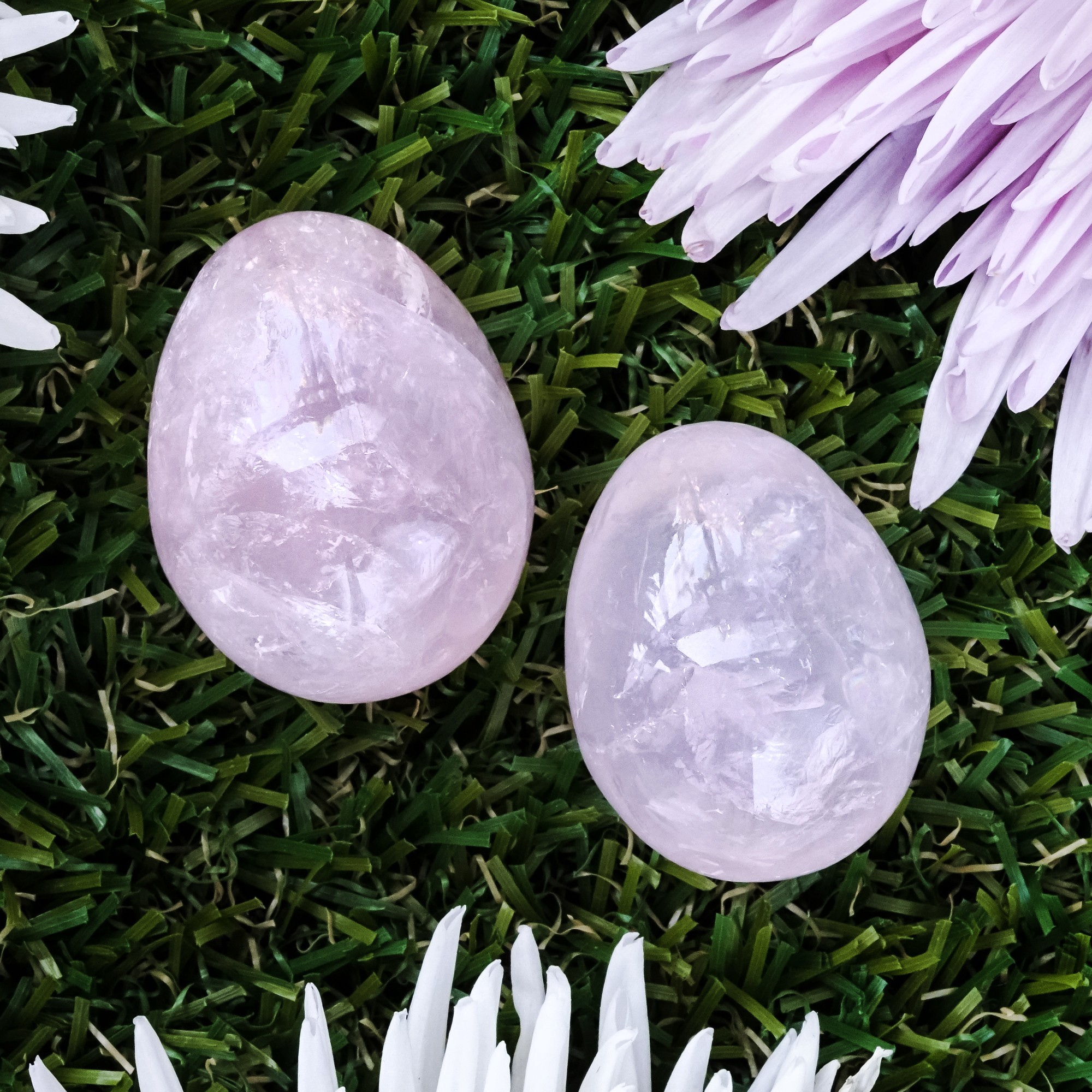 rose quartz eggs