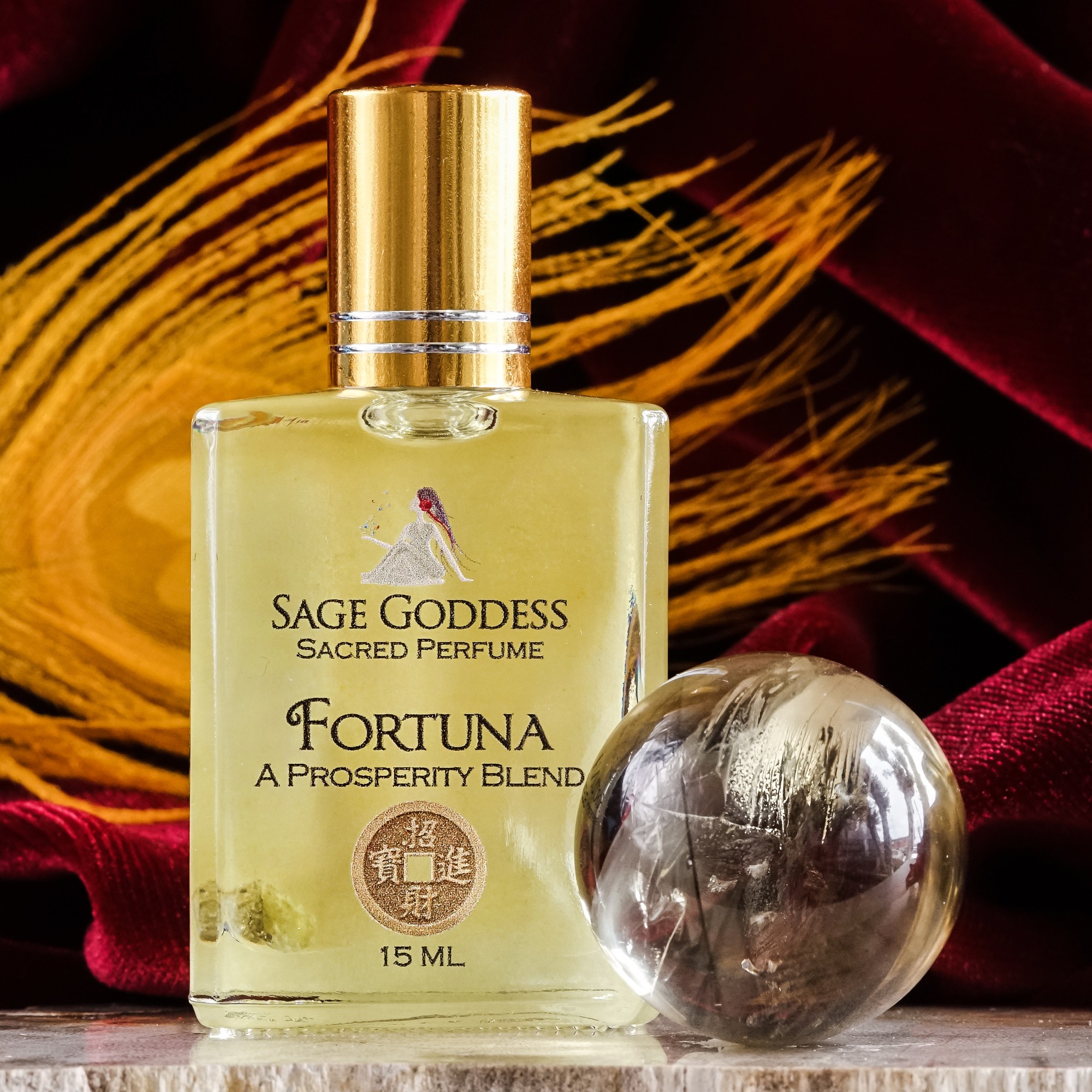 citrine spheres with fortuna perfume