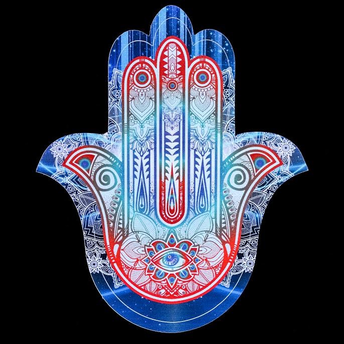 hamsa hand sticker sacred altar decor protection