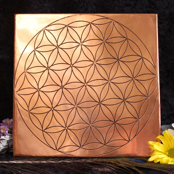 Copper Flower of Life Plate