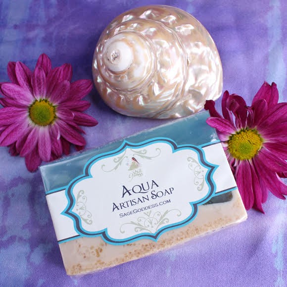 aqua soap and shell set