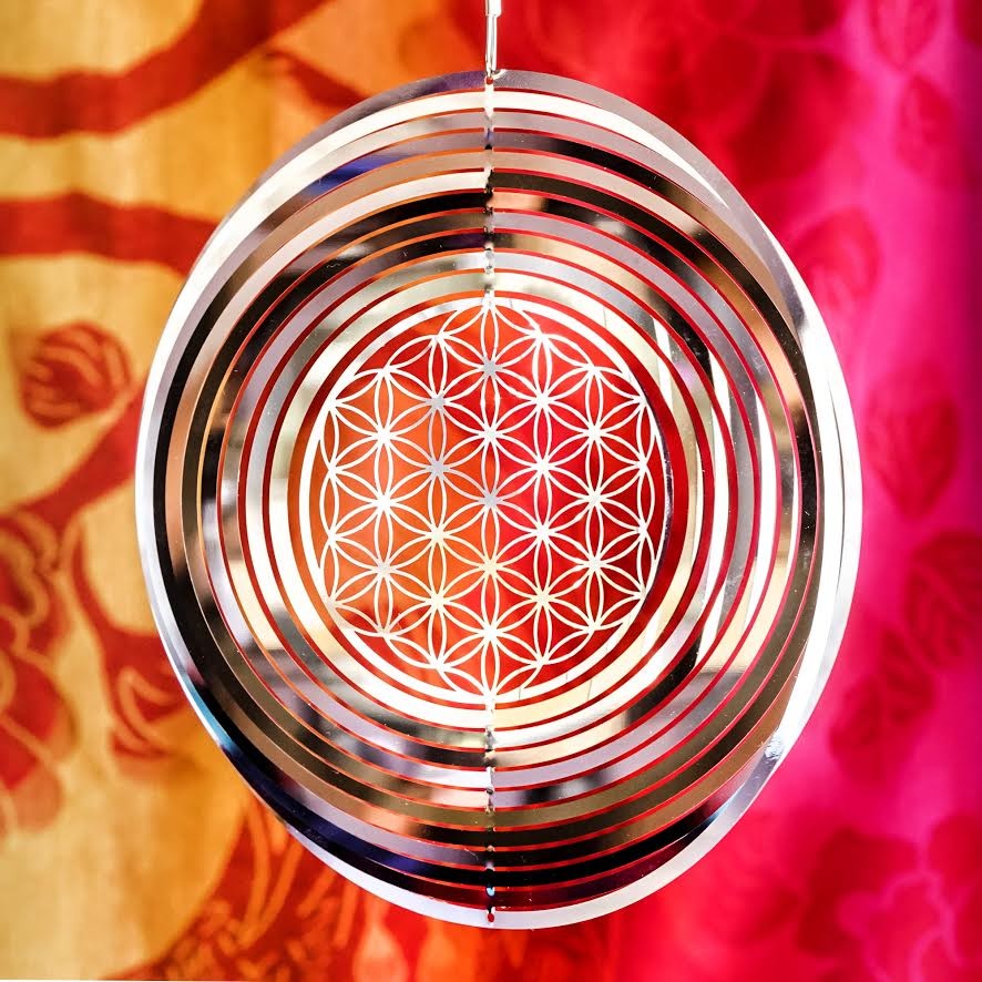 flower of life wind spinners
