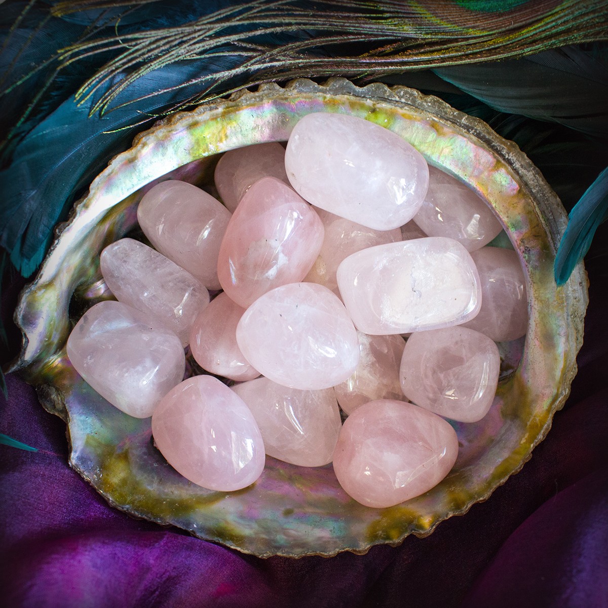 tumbled rose quartz