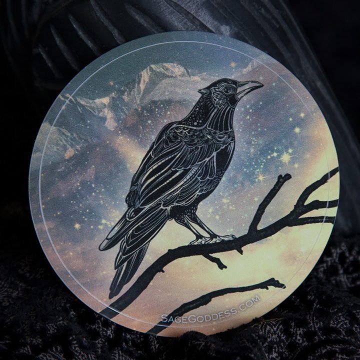 Crow Stickers for unveiling hidden wisdom and sacred adornment