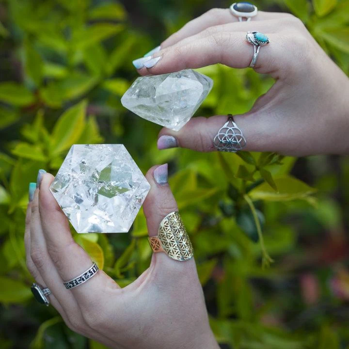 Faceted Quartz Diamonds 4_18
