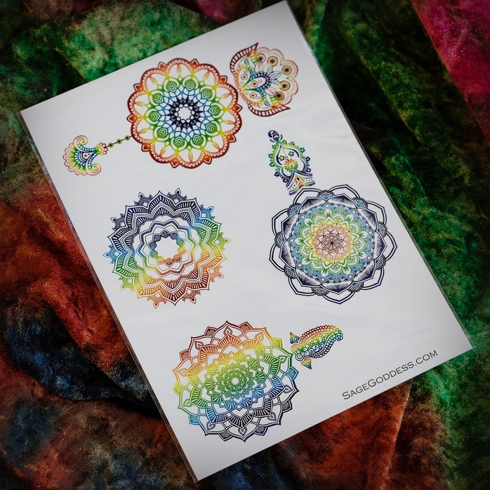 Rainbow Mandala Tattoo