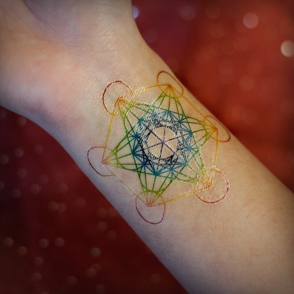 60 Metatrons Cube Tattoo Designs For Men  Geometric Ink Ideas