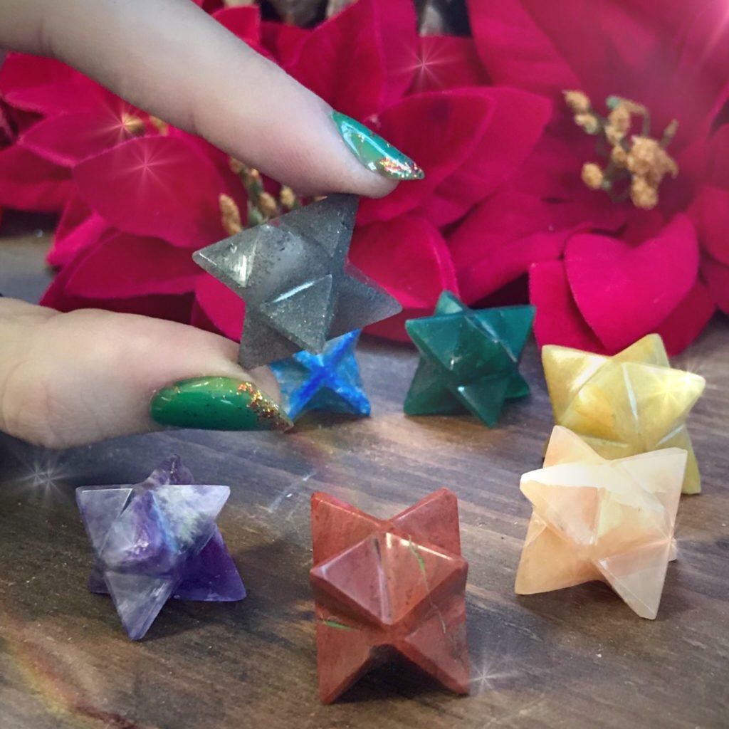 Pendente 7 Chakra Merkaba Animus Imperat - Pietre Semipreziose Legate (Diaspro, Ametista, Turchese...)