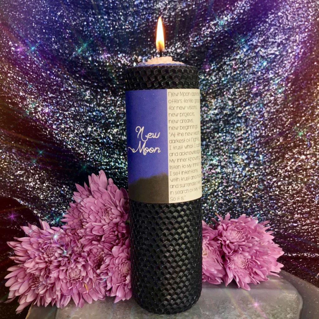 Home Shop All Candles Lunar Magic Candle Trio for invoking the power of