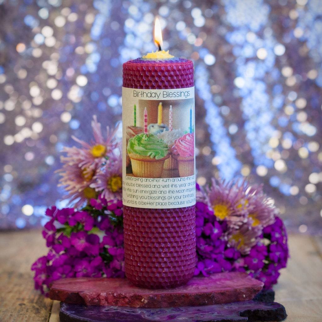 Sage Goddess Prayer Beeswax Intention Candle for healing and comfort