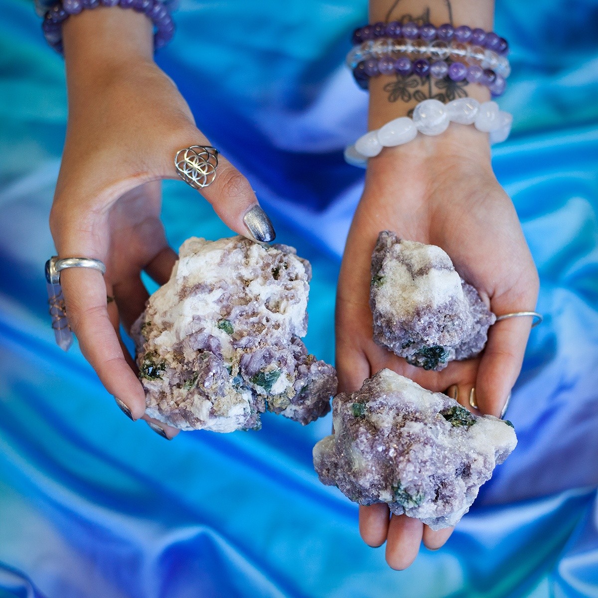 Peaceful Healing Specimens _ albite and lepidolite _ 1 of 3 _ 6_28