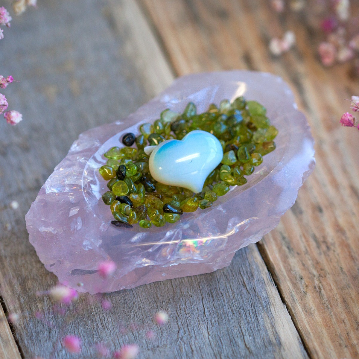 Rose Quartz Offering Bowls for Allowing and Receiving Love 6_15 Primary