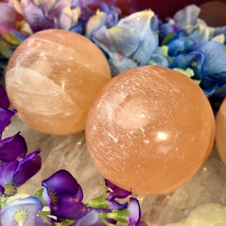 Orange Selenite Sexy Time Spheres