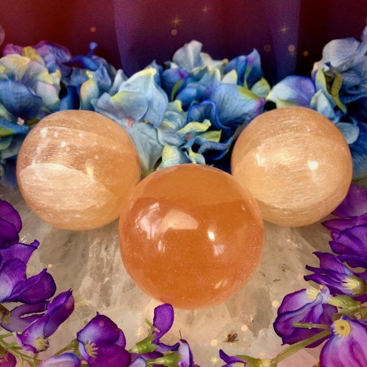 Orange Selenite Sexy Time Spheres