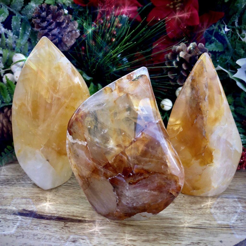 Golden Healer Quartz Flames for empowerment and wellness