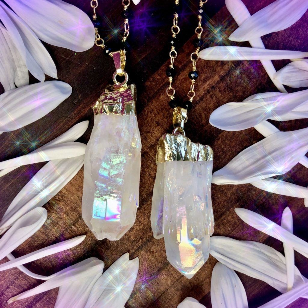 Angel Aura Quartz Necklaces for greater connection and communication
