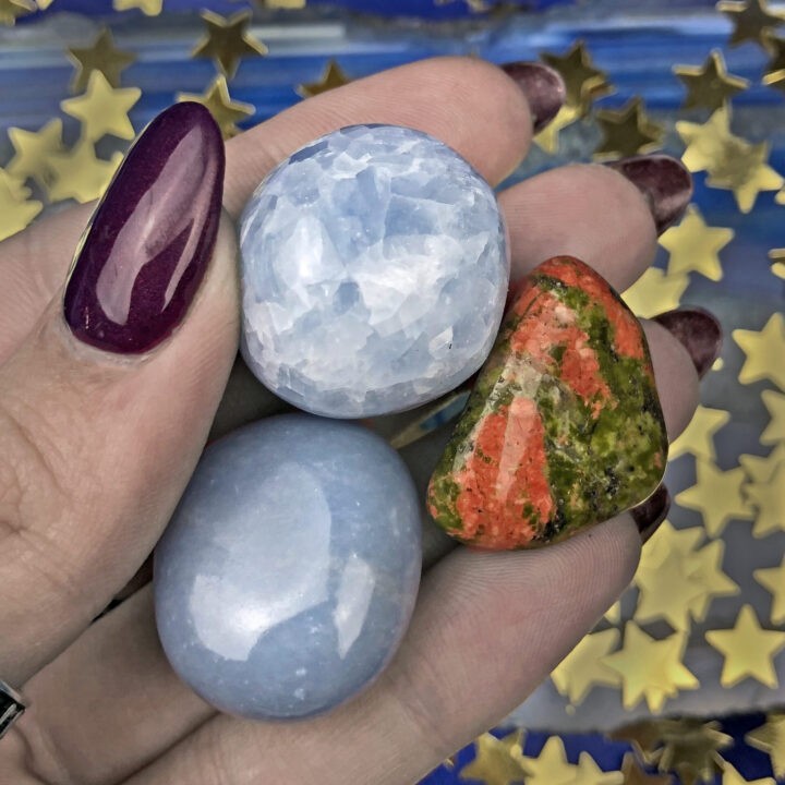 Moon Phase Gemstone Trio: Waning Gibbous