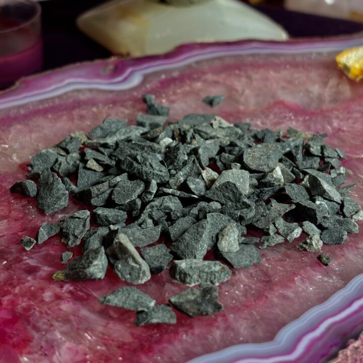 Black Lemurian Jade Chip Stones