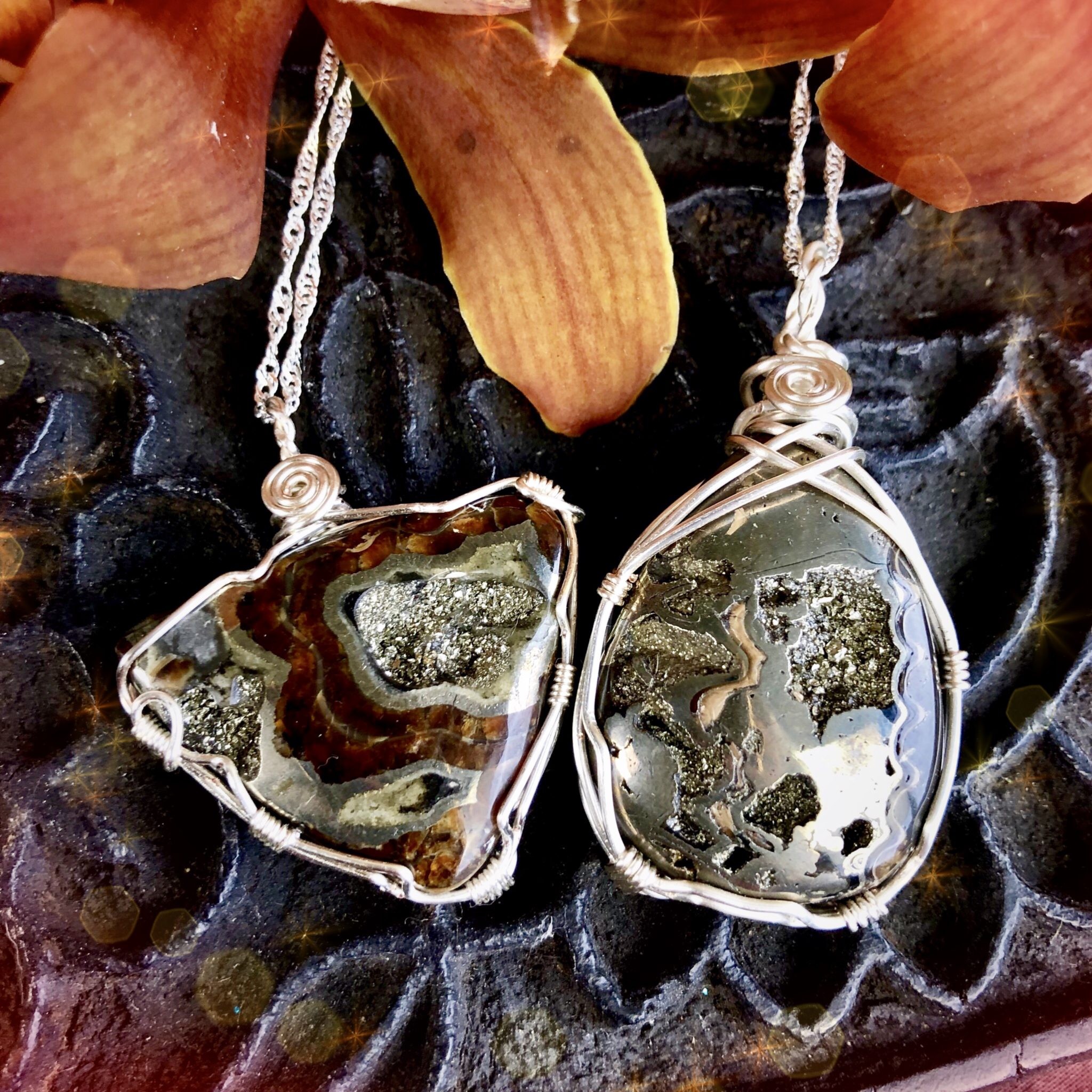 Confidence and Empowerment Simbercite and Pyrite Wire Wrap