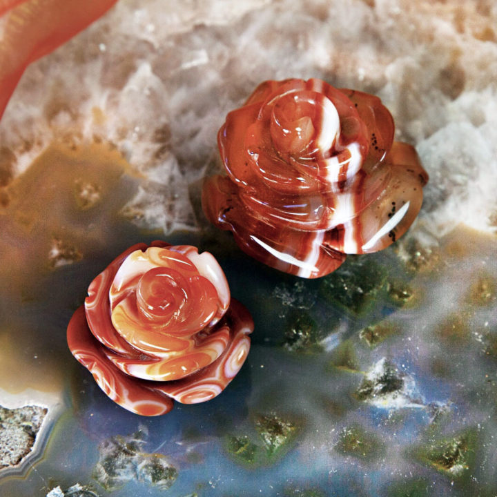 rose quartz and carnelian