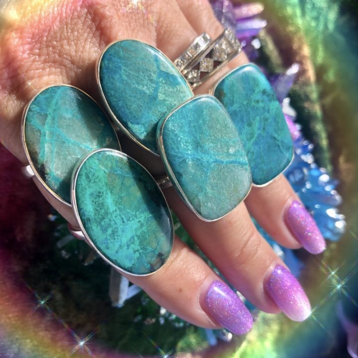 Chrysocolla Adjustable Rings With DEA Perfume_8_1_2of5