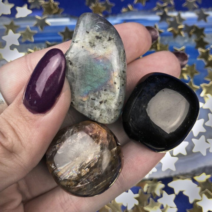 Moon Phase Gemstone Trio: New