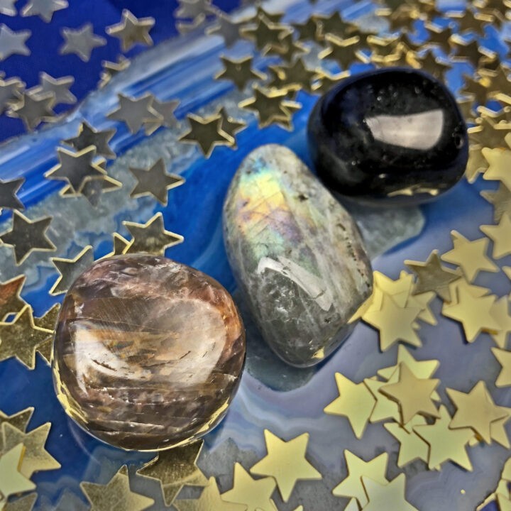 Moon Phase Gemstone Trio: New