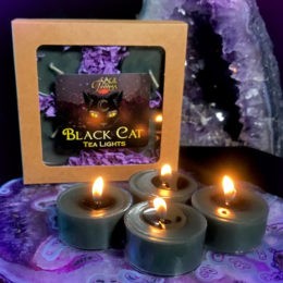 Black Cat Intention Tea Lights