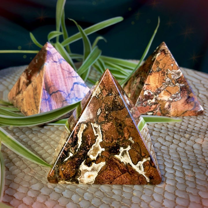Brecciated Snakeskin Jasper Transformation Pyramids