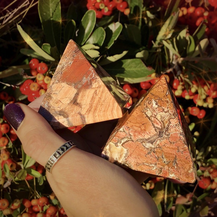 Brecciated Snakeskin Jasper Transformation Pyramids