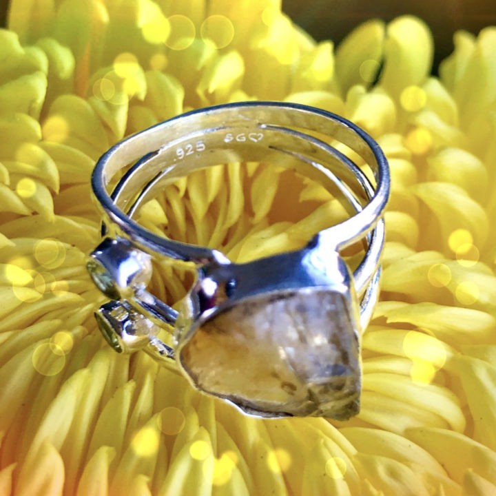 Citrine and Peridot Rings