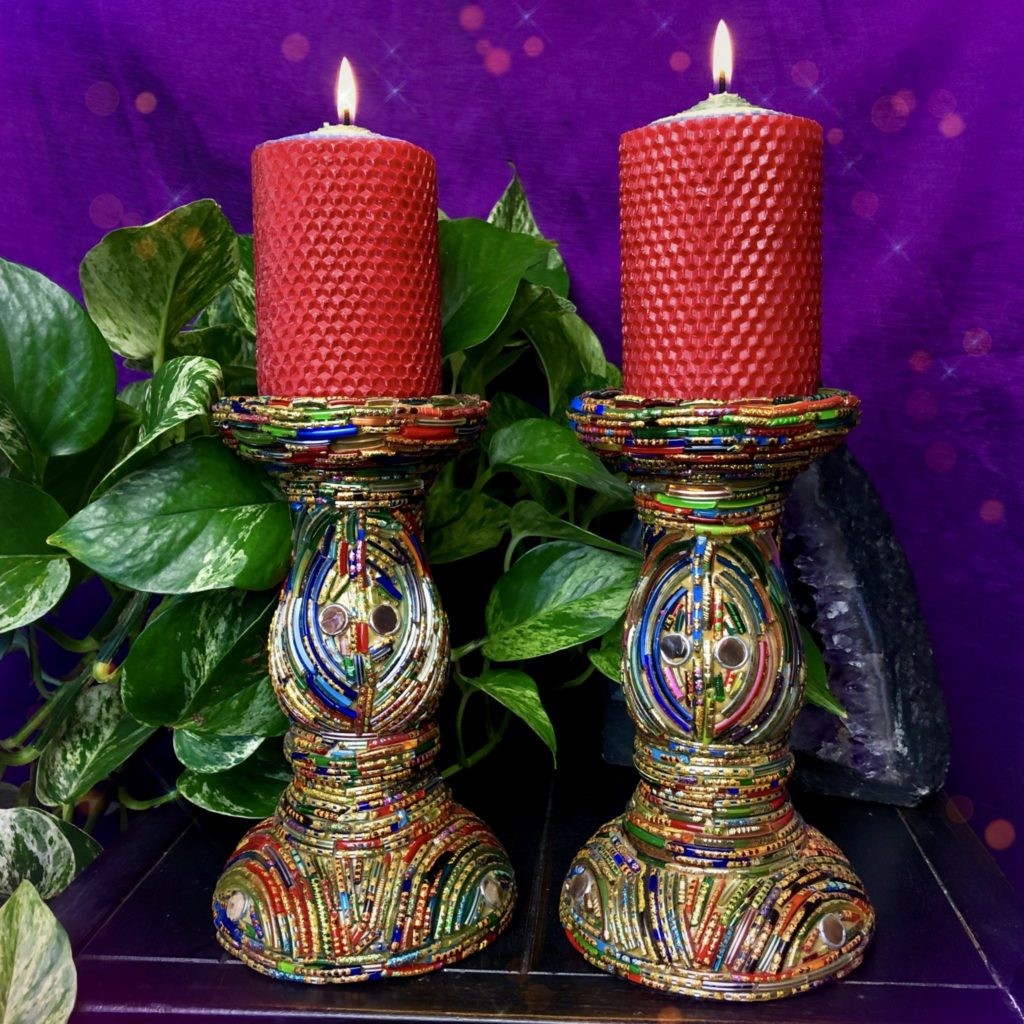 Sacred Rainbow Mosaic Candle Holders To Rejuvenate Your Spirit