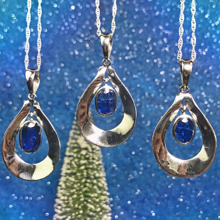 Balance and Alignment Sterling Silver Kyanite Pendants